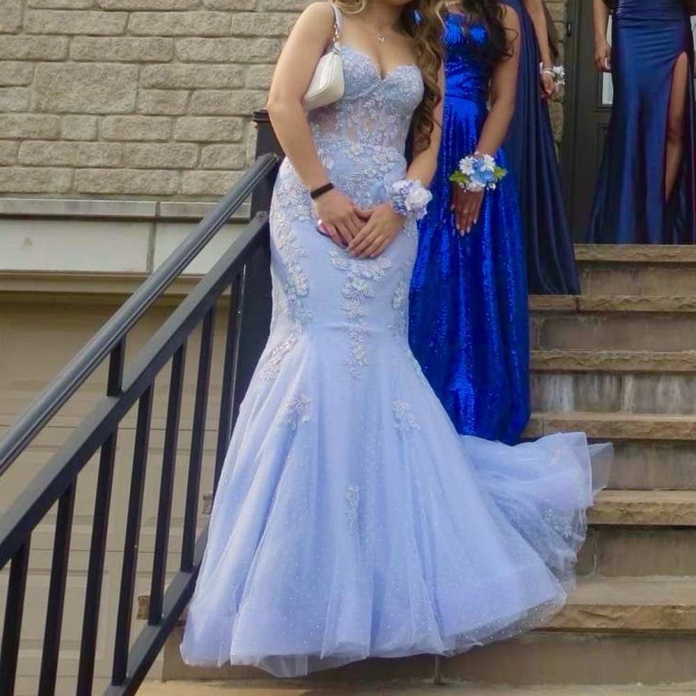 Periwinkle mermaid prom dress